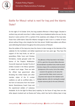 Battle for Mosul&ndash;what is next for Iraq and the Islamic State?