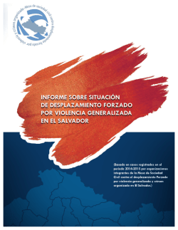 Informe sobre Situaci&oacute;n de Desplazamiento Forzado en El Salvador