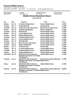 7th and 8th Boys Basketball