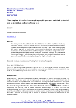 Time to play: My reflections on pictographic prompts and their