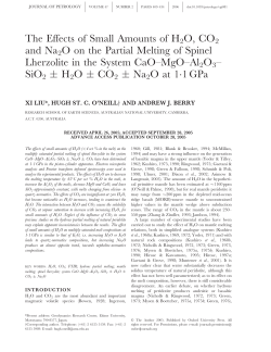 The Effects of Small Amounts of H2O, CO2 and Na2O on the Partial