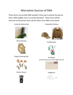 Alternative Sources of DNA