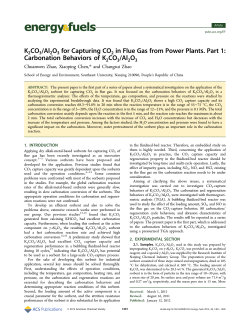 Carbonation Behaviors of K2CO3/Al2O3