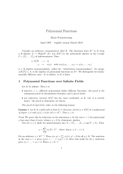 Polynomial Functions - staff.uni