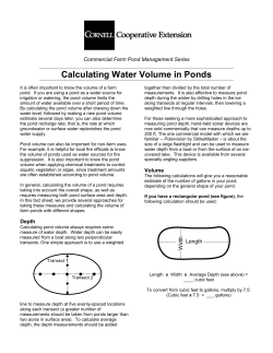 Calculating Water Volume in a Pond