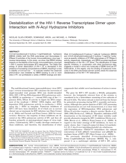 Destabilization of the HIV-1 Reverse Transcriptase Dimer upon