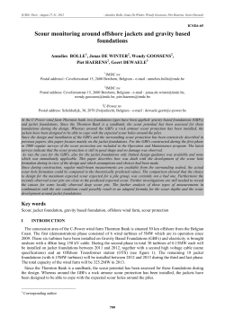 Scour monitoring around offshore jackets and gravity based