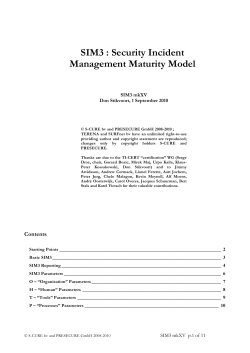 SIM3 : Security Incident Management Maturity Model