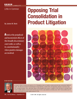 Little in Common: Opposing Trial Consolidation in