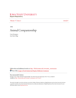 Animal Companionship - Iowa State University Digital Repository