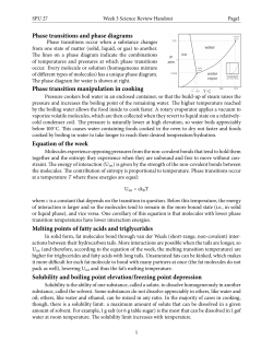 Phase transitions and phase diagrams Phase transition