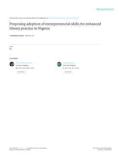 Proposing adoption of entrepreneurial skills for enhanced library