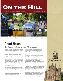 Fall 2010 - Saint Meinrad Seminary and School of Theology