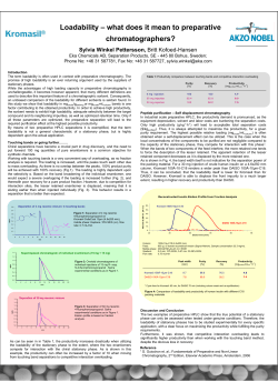 Loadability &ndash; what does it mean to preparative chromatographers?