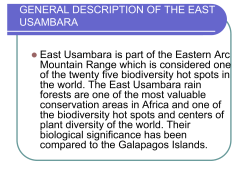 East Usambara Biosphere Reserve