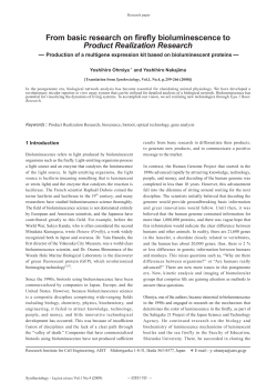 From basic research on firefly bioluminescence to Product