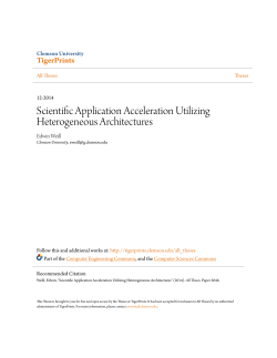 Scientific Application Acceleration Utilizing
