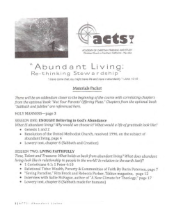 Abundant Living - Center for Faith and Giving