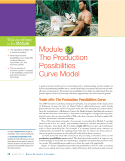 Module 3 The Production Possibilities Curve Model