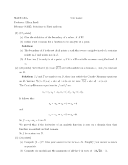 Solutions to First midterm