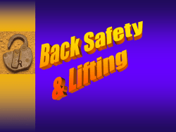 Back Safety/Lifting