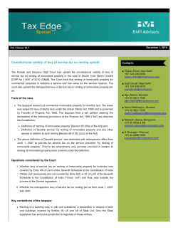 Constitutional validity of levy of service tax on renting upheld