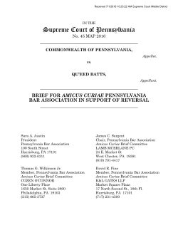 PBA Amicus Brief - PA Supreme Court July 1