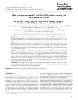 NDM carbapenemases in the United Kingdom: an analysis of the