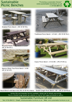 Sustainable Picnic Benches