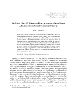 Realist or Liberal?: Theoretical Interpretations of the Obama