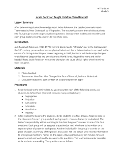 Jackie Robinson Taught Us More Than Baseball Lesson Summary