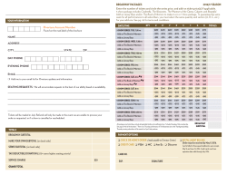 BROADWAY PACKAGES 2016/17 SEASON Overture Account