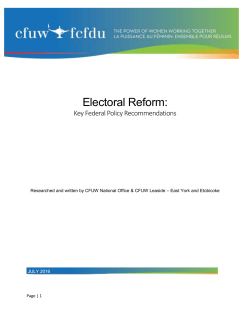 Electoral Reform - Canadian Federation of University Women
