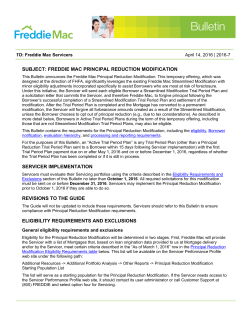 Bulletin 2016-7 - Freddie Mac Home