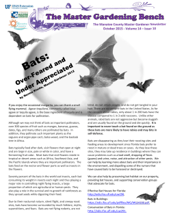 The Manatee County Master Gardener Newsletter October 2015