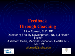 Giving Feedback