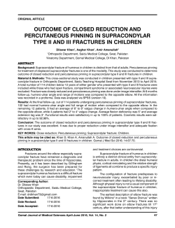 outcome of closed reduction and percutaneous pinning in
