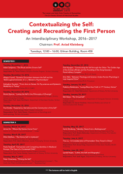 Contextualizing the Self - program