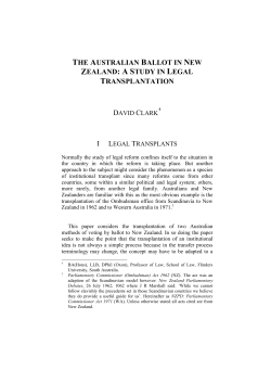 The South Australian Ballot in New Zealand Law 1865-1993