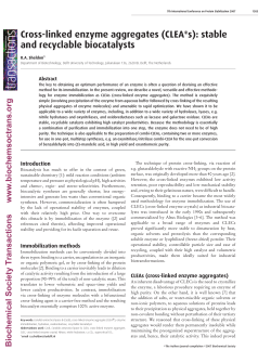 Cross-linked enzyme aggregates (CLEAR s