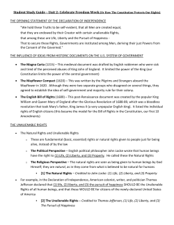 Student Study Guide &ndash; Unit 2: Celebrate Freedom Week (Or How