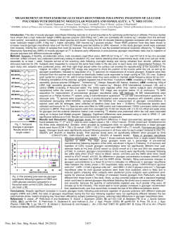 measurement of post-exercise glycogen resynthesis