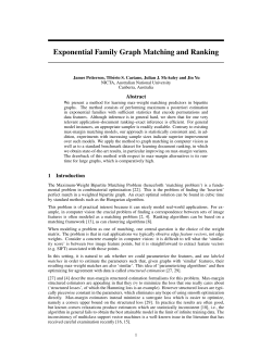 Exponential Family Graph Matching and Ranking