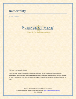 Immortality - Science of Mind Archives