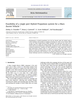 Feasibility of a single port Hybrid Propulsion system for a Mars