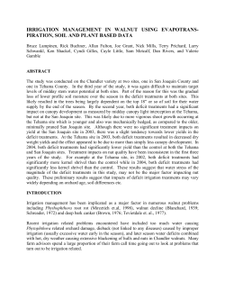 Irrigation Management in Walnut Using Evapotranspiration, Soil and