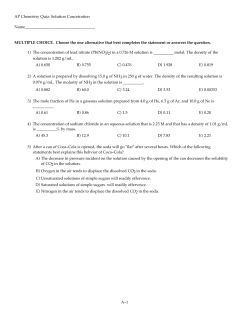 Solution Concentration