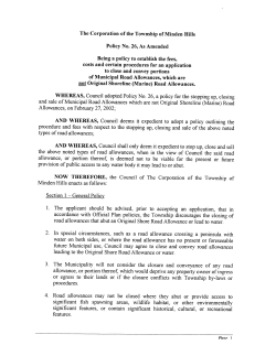 Policy No. 26 - Minden Hills