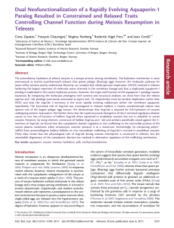Dual Neofunctionalization of a Rapidly Evolving Aquaporin