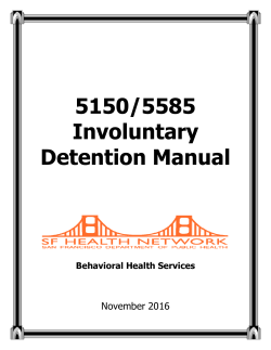 5150/5585 Involuntary Detention Manual